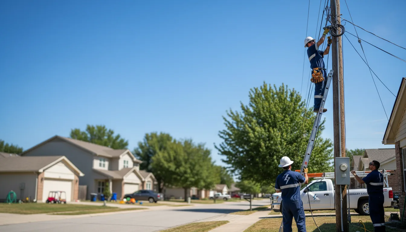 Residential electrician providing installation services in Gorman, TX